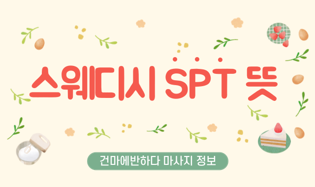 스웨디시 spt 뜻 알아보자! 이미지