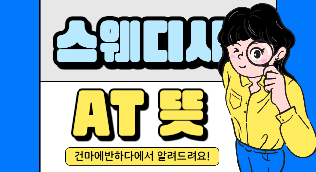 스웨디시 AT 뜻이 뭘까요? 이미지