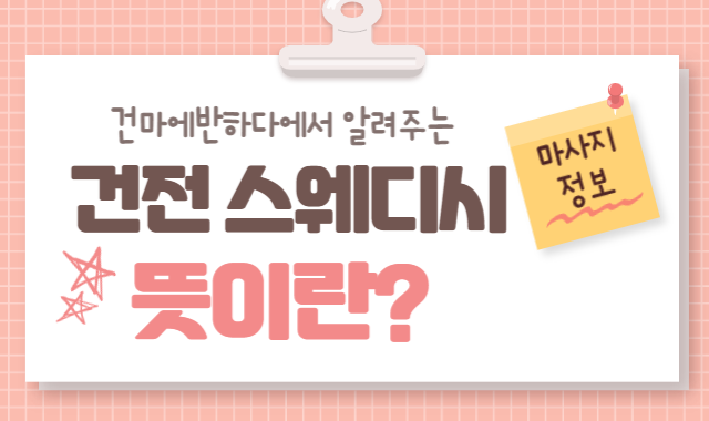 건전 스웨디시 뜻 알려드려요! 이미지